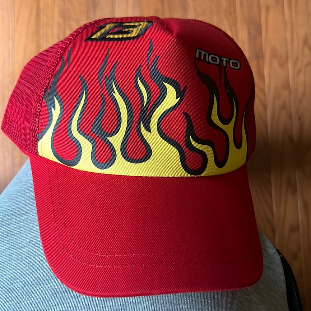 Flame trucker hat